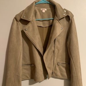 Xhilaration suede moto jacket XL